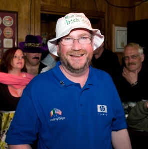 The hat - my prize! (The shirt is our team shirt, kindly provided by Nobby Usher)